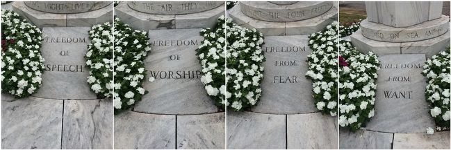 World War II Monument Four Freedoms image. Click for full size.