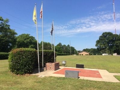View of memorial looking west towards Harrison Road entrance. image. Click for full size.