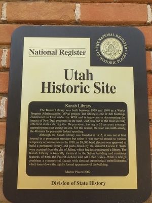 Kanab Library Marker image. Click for full size.