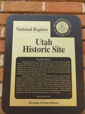 Kanab Library Marker. Click for full size. Kanab Library Marker image. Click for full size.