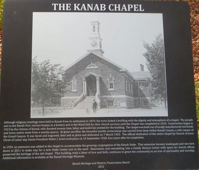 The Kanab Chapel Marker image. Click for full size.
