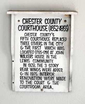 Chester County Courthouse (1825-1855) Marker image. Click for full size.