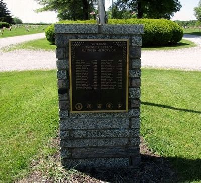 Veterans Avenue of Flags Marker. Click for full size. Veterans Avenue of Flags Marker image. Click for full size.