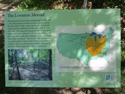 The Lewiston Mound Marker image. Click for full size.
