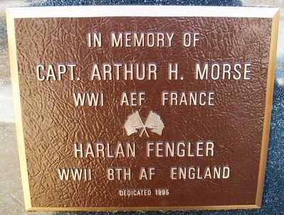 Capt. Arthur H. Morse  Harlan Fengler Marker image. Click for full size.