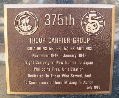 375th Troop Carrier Group Marker image. Click for full size.