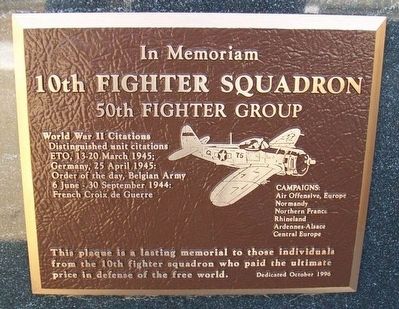10th Fighter Squadron Marker image. Click for full size.