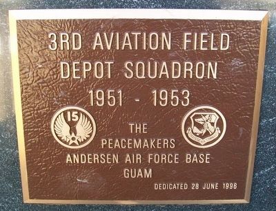 3rd Aviation Field Depot Squadron Marker image. Click for full size.