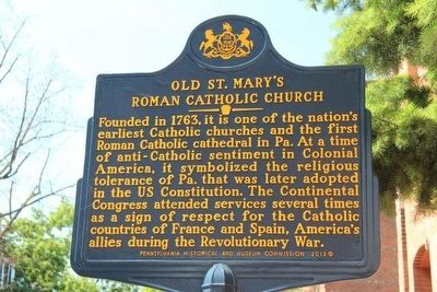 Old St Mary's RC Church Marker image. Click for full size.