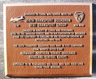 314th Transport Squadron Marker image. Click for full size.