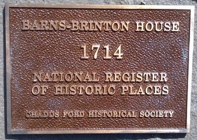 Barns-Brinton House Marker image. Click for full size.