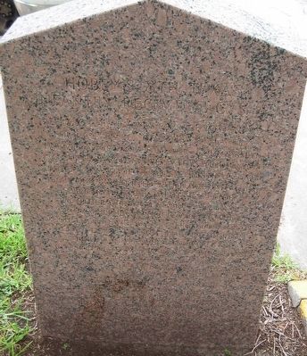 Hobby's 8th Texas Infantry Regiment, C.S.A. Marker (reverse) image. Click for full size.