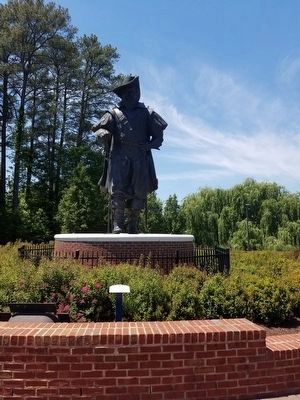 Captain Christopher Newport Statue and Marker image. Click for full size.