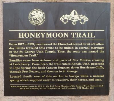 Honeymoon Trail Marker image. Click for full size.