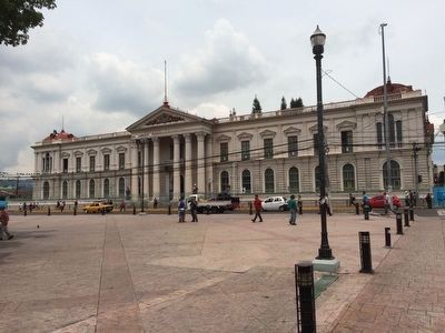 The National Palace of El Salvador Marker. Click for full size. The National Palace of El Salvador Marker image. Click for full size.