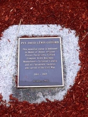 Pvt. David Lewis Gifford Memorial Marker. Click for full size. Pvt. David Lewis Gifford Memorial Marker image. Click for full size.