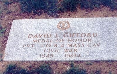 Pvt. David Lewis Gifford grave marker image. Click for full size.