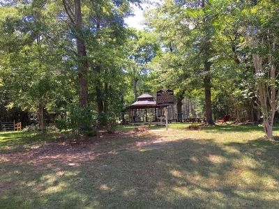 Wide view of marker and gazebo. image. Click for full size.