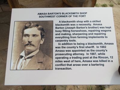 Amasa Barton's Blacksmith Shop Marker. Click for full size. Amasa Barton's Blacksmith Shop Marker image. Click for full size.