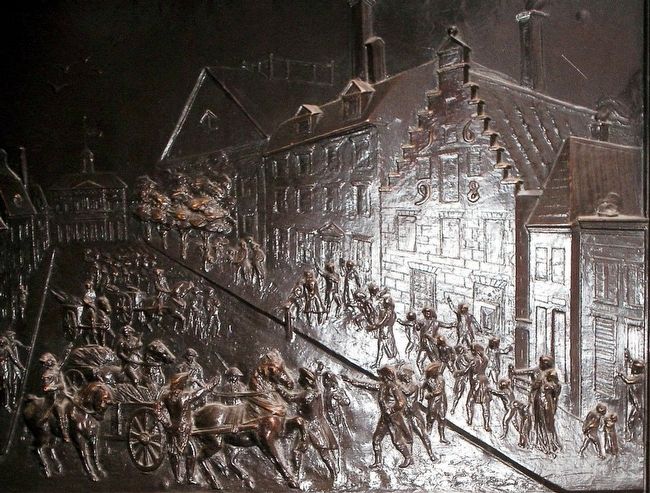 Bas Relief from the Marinus Willett Marker image. Click for full size.