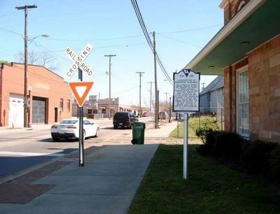 Lancaster & Chester Railway Marker<br>Looking South Along South Main image. Click for full size.