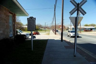 Lancaster & Chester Railway Marker<br>Looking North Along South Main image. Click for full size.
