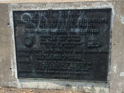 The Cuscatlán Bridge Marker. Click for full size. The Cuscatlán Bridge Marker image. Click for full size.