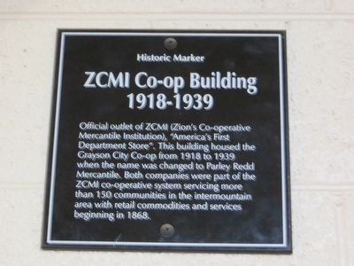 ZCMI Co-Op Building Marker image. Click for full size.