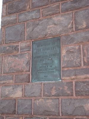 Plaque on Pioneer Memorial image. Click for full size.