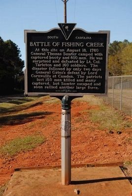 Battle of Fishing Creek Marker image. Click for full size.