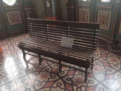Park bench where Doctor Manuel Enrique Araujo was sitting when attacked.. Click for full size. Park bench where Doctor Manuel Enrique Araujo was sitting when attacked. image. Click for full size.