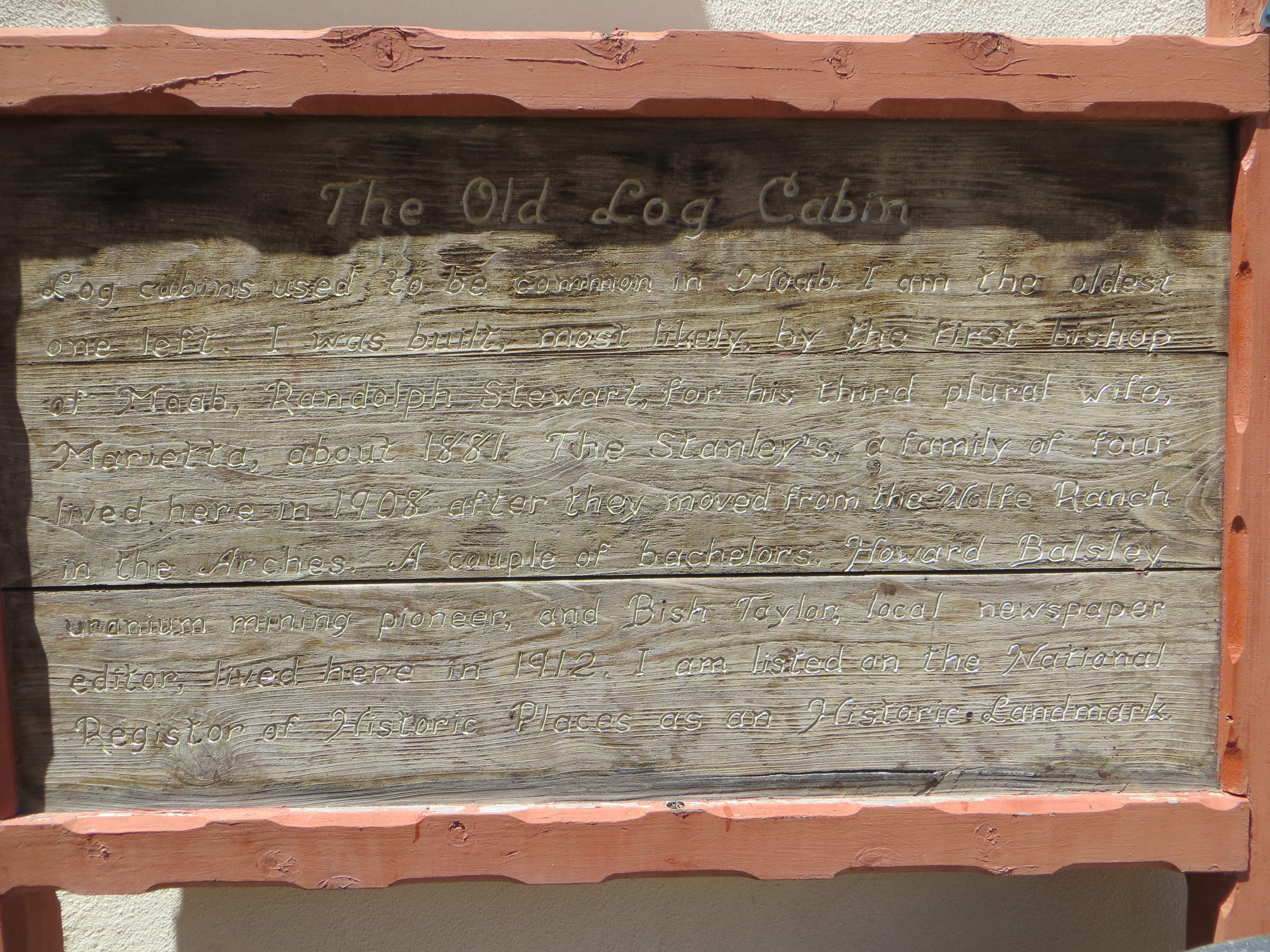 The Old Log Cabin Marker