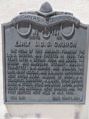 Early L.D.S. Church Marker image. Click for full size.
