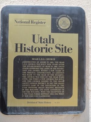 Moab L.D.S. Church Marker image. Click for full size.