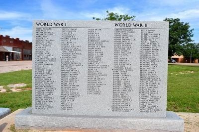Stonewall County Veterans Memorial. Click for full size. Stonewall County Veterans Memorial image. Click for full size.