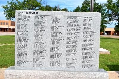 Stonewall County Veterans Memorial. Click for full size. Stonewall County Veterans Memorial image. Click for full size.