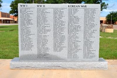 Stonewall County Veterans Memorial. Click for full size. Stonewall County Veterans Memorial image. Click for full size.