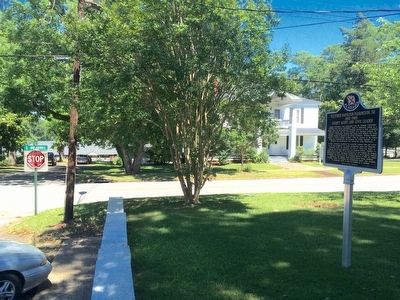 View of marker near corner of South Broadnax and Eufalla Streets. image. Click for full size.