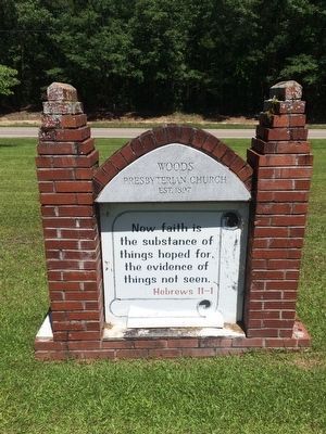 Woods Presbyterian Church sign. image. Click for full size.