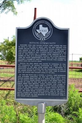 Site of Hitson Community Marker image. Click for full size.