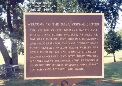 NASA-Wallops Flight Facility Visitor Center Marker image. Click for full size.