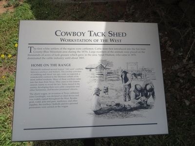 Cowboy Tack Shed Marker. Click for full size. Cowboy Tack Shed Marker image. Click for full size.