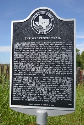 The Mackenzie Trail Marker image. Click for full size.