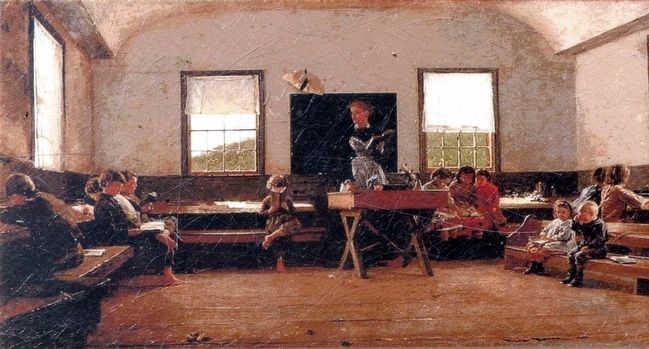 Country School 1871 by Winslow Homer image. Click for full size.