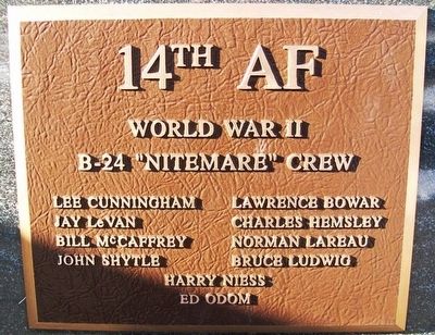 B-24 "Nitemare" Crew Marker image. Click for full size.