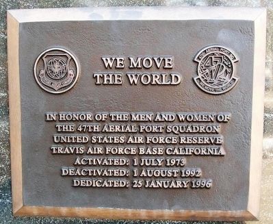 47th Aerial Port Squadron Marker. Click for full size. 47th Aerial Port Squadron Marker image. Click for full size.