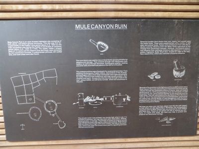 Mule Canyon Ruin Marker image. Click for full size.