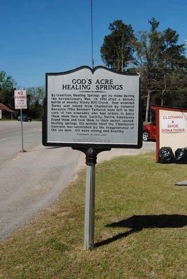 God’s Acre Healing Springs Marker (Front) image. Click for full size.