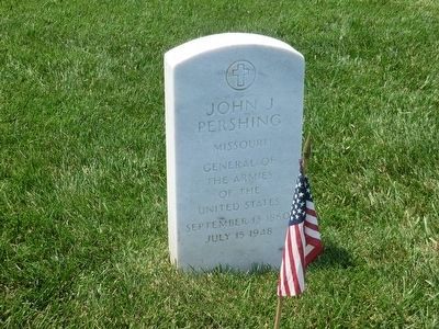 John J. Pershing, Grave marker at Arlington National Cemetery image. Click for full size.