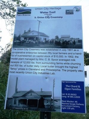 Union City Creamery Marker image. Click for more information.